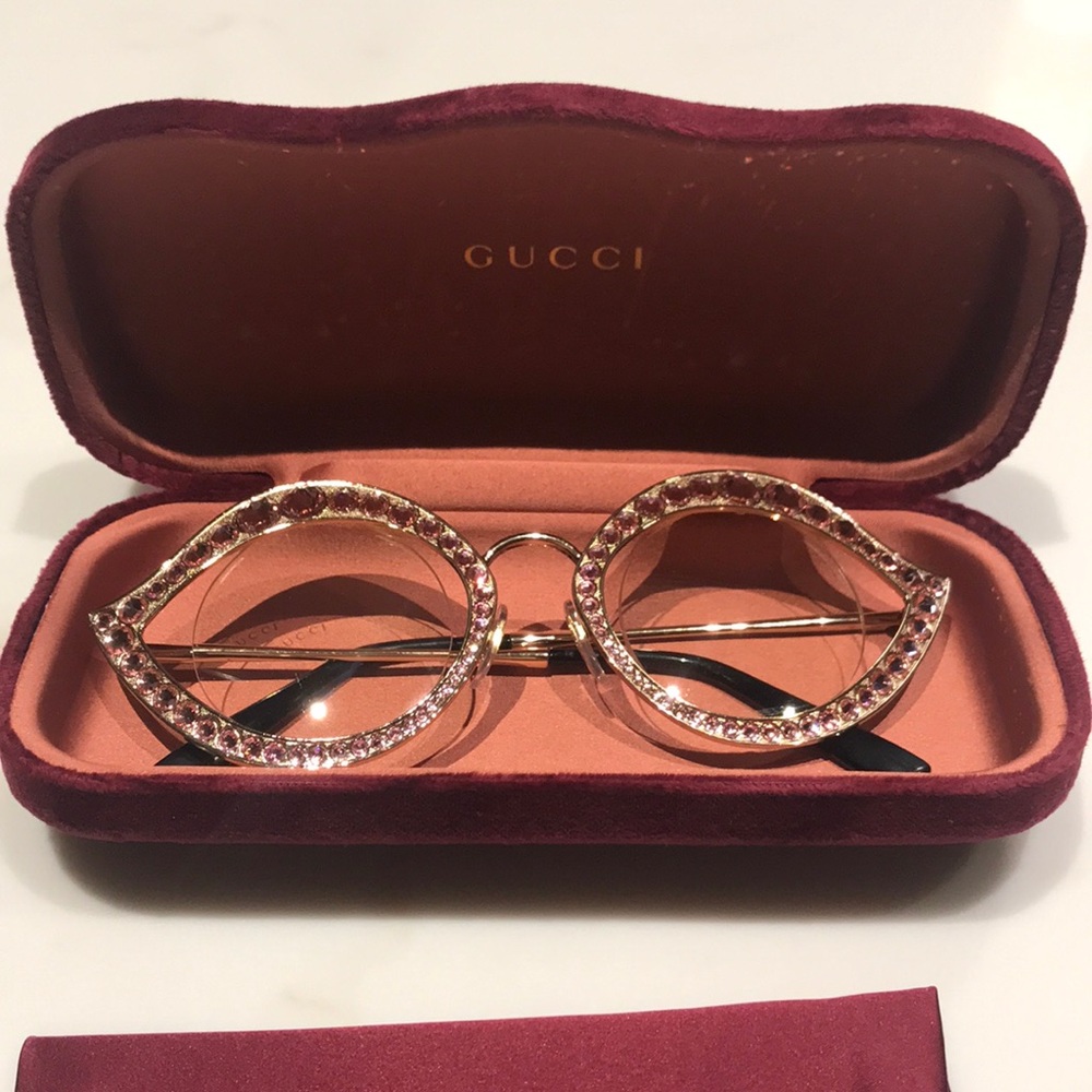 Authentic Gucci Swarovski Crystal Glasses